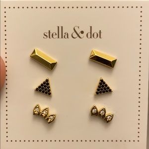 Three Stella and dot earring set